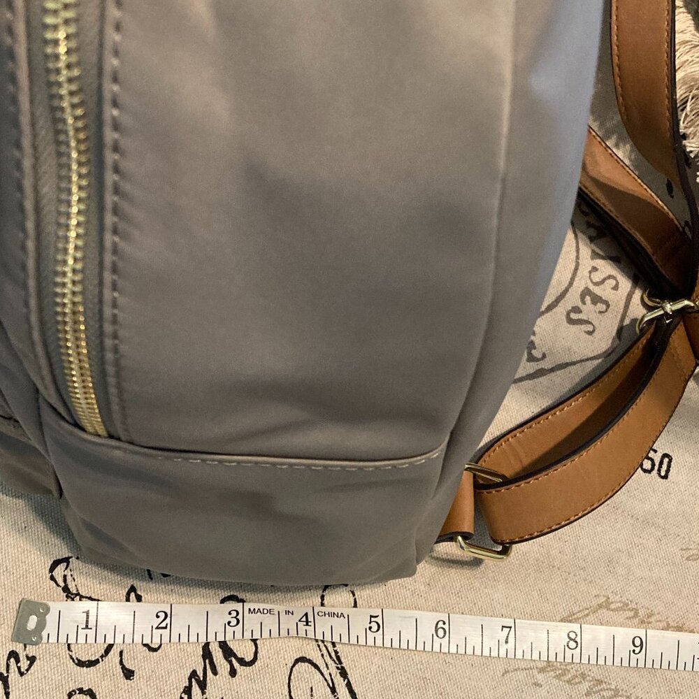 Tommy Hilfiger Beige Nylon Small Backpack with Leather Straps with TH Logo - Picture 7 of 16